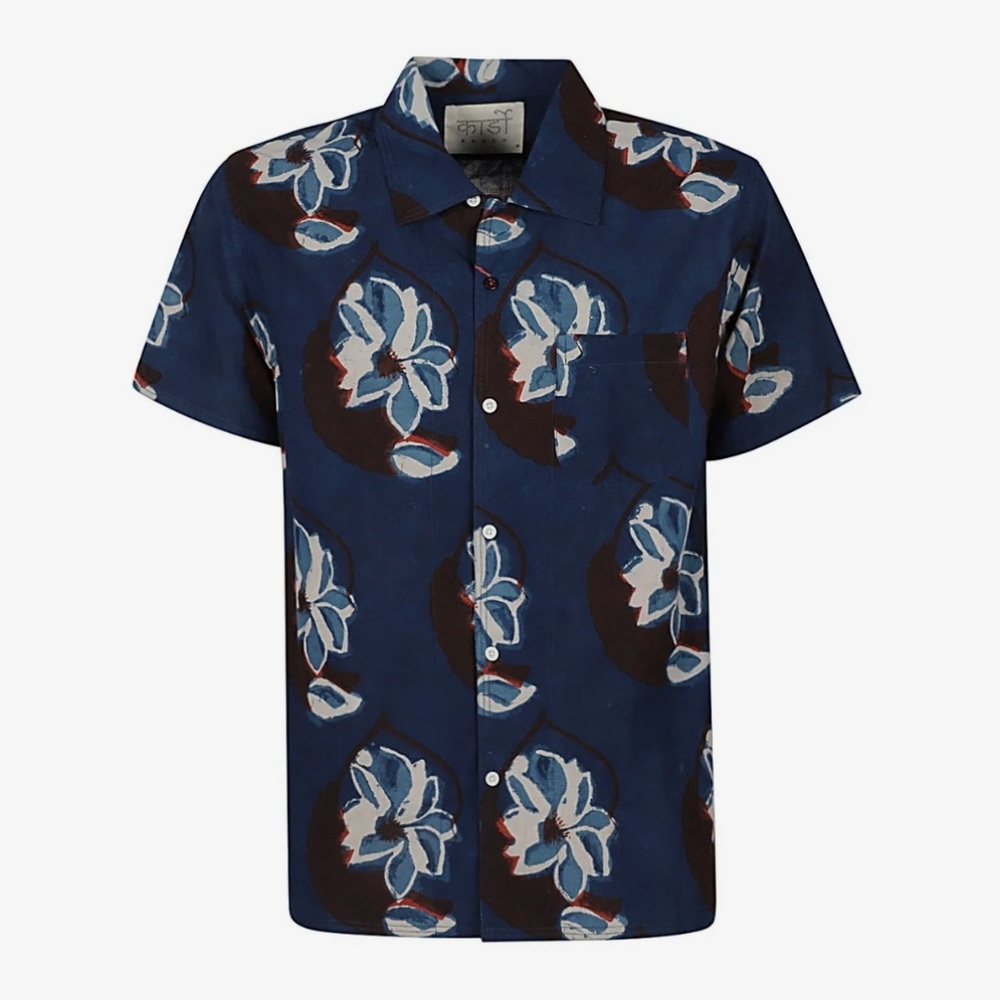 Kardo Printed Chintan Shirt Cotton Block Print Floral